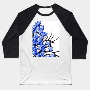 Maple Leaves Blue Baseball T-Shirt